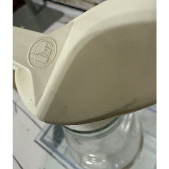 Mid Century Modern RETRO Atomic Starburst Log Cabin Syrup Glass Dispenser Bottle - Picture 8 of 10